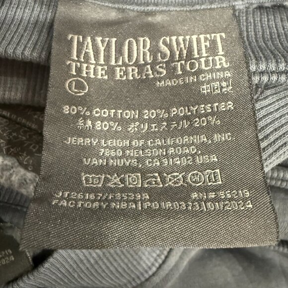 Taylor Swift | The Eras International Tour Washed Blue Hoodie | New | Defeats - Picture 14 of 16